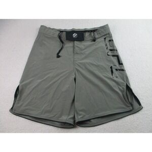 UFC Octagon Board Shorts Mens 34 Gray MMA Fighting Training‎ Running Activewear